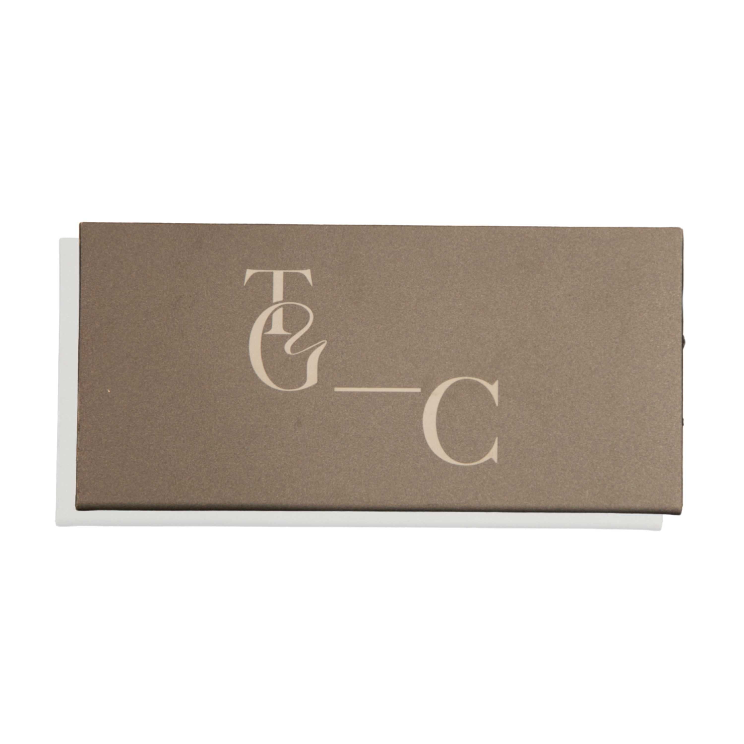 Rectangular power bank with TGC monogram logo on a white background.